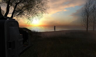 Frau am Strand
